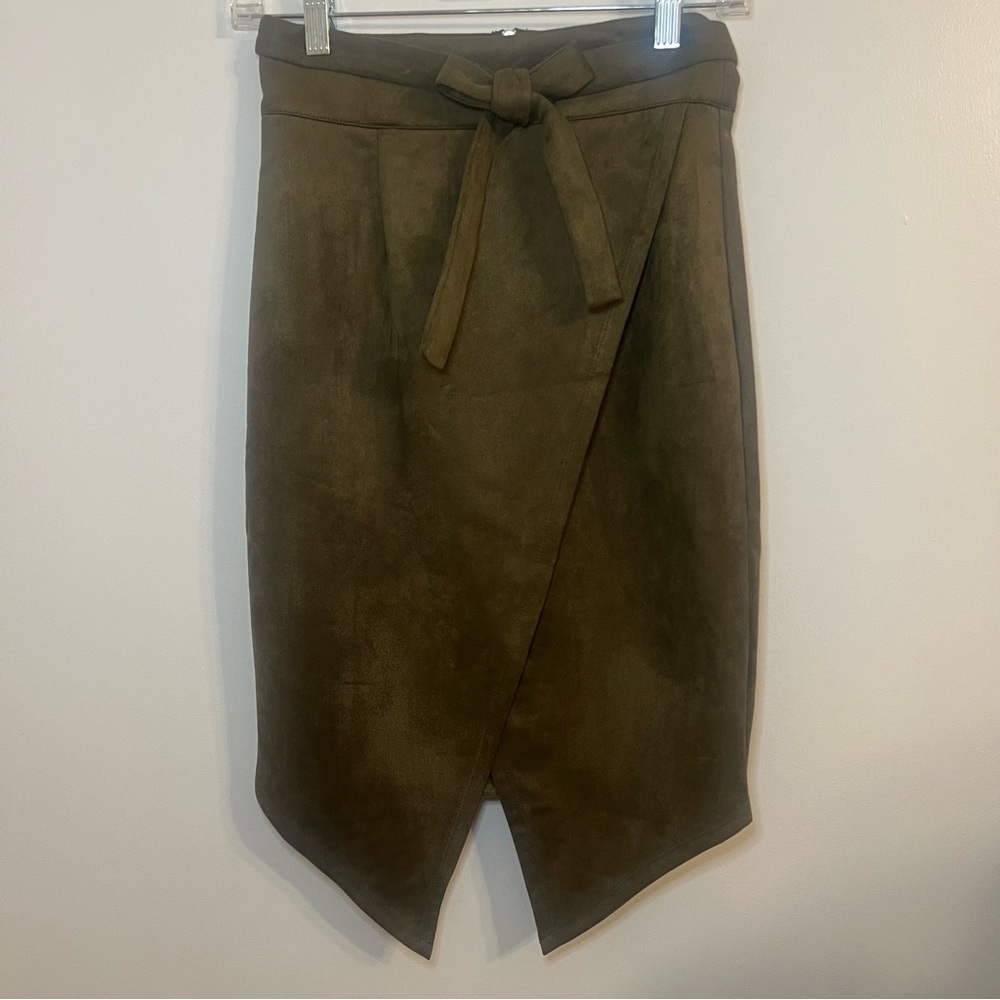 FAVLUX Olive Midi Wrap Skirt